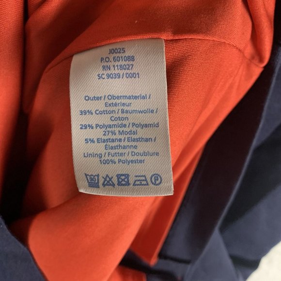 Boden Marianna Ponte Dress Women's 6 Navy Stretch Zipper Back Short Sleeve 7630 - Picture 4 of 9